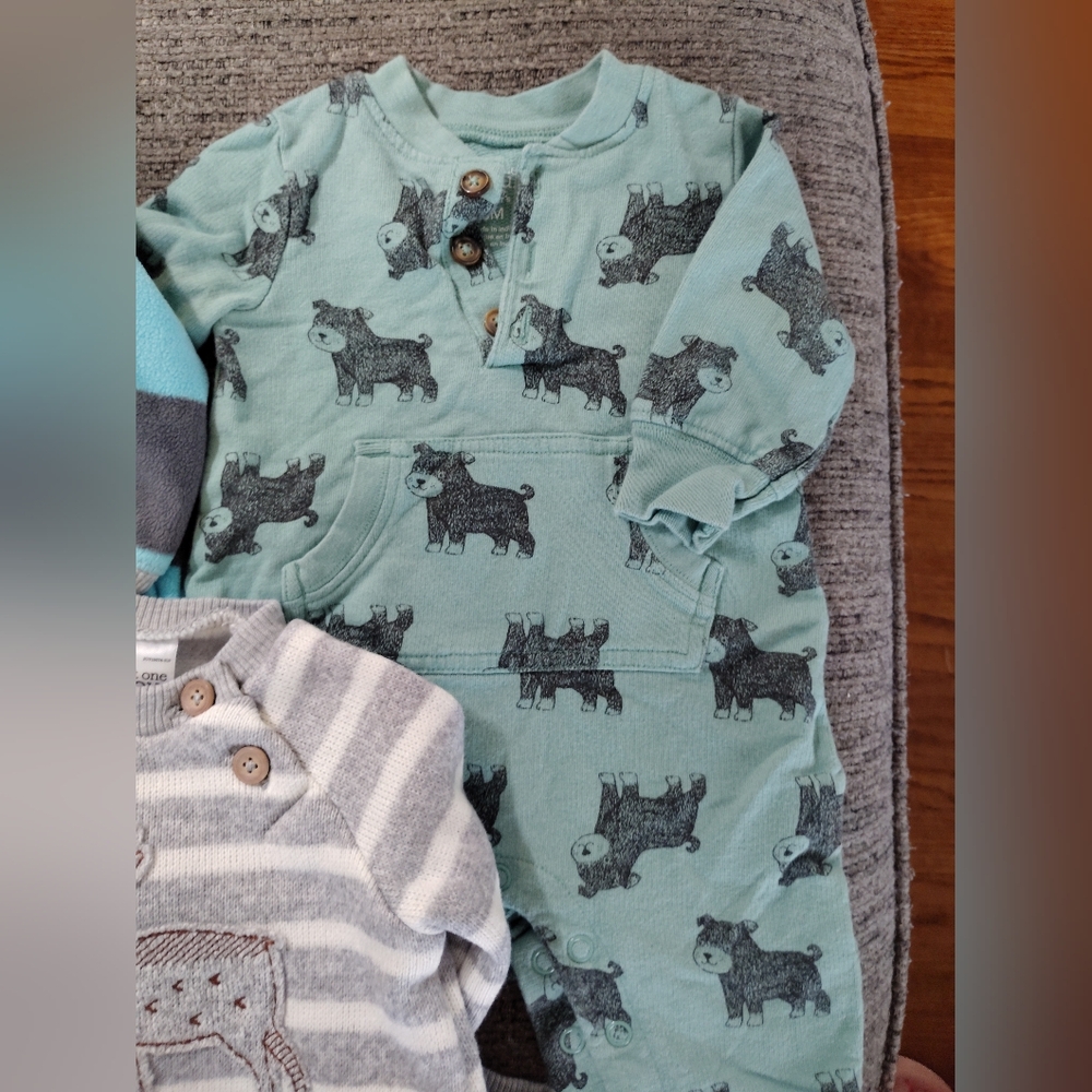3 Adorable Rompers - Picture 3 of 6